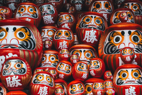 Coleção de bonecos Daruma